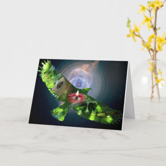 "Spreid Uw Vleugels" notecard door Patricia Pearce Kaart (Gele Bloem)