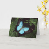 Spreid uw Vleugels uit en vlieg Vlinder (Gedicht Kaart (Gele Bloem)