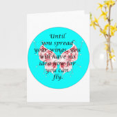 Spreid uw vleugels uit kaart (Gele Bloem)