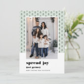 Spreid vreugde, geen ziektekiemen | Grappig 2020 Feestdagenkaart (Staand voorkant)