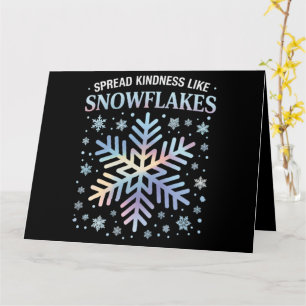 Spreid Vriendelijkheid als Sneeuwvlokken Kerst Ler Kaart