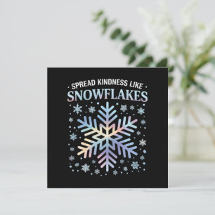 Spreid Vriendelijkheid als Sneeuwvlokken Kerst Ler Kaart