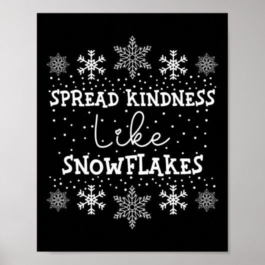 Spreid vriendelijkheid als sneeuwvlokken Xmas them Poster (Voorkant)