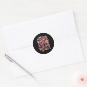 Spreid vriendelijkheid als wilde bloemen inspirere ronde sticker (Envelop)