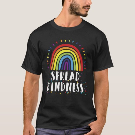 Spreid vriendelijkheid anti pesten positieve inspi t-shirt (Voorkant)