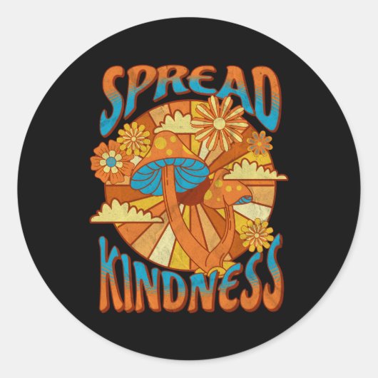 Spreid vriendelijkheid Inspirerend Gezegde paddens Ronde Sticker (Voorkant)