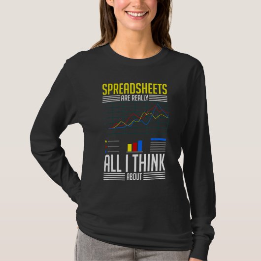 Spreidblad Rekenmachine Software Budget Sjablonen T-shirt (Voorkant)