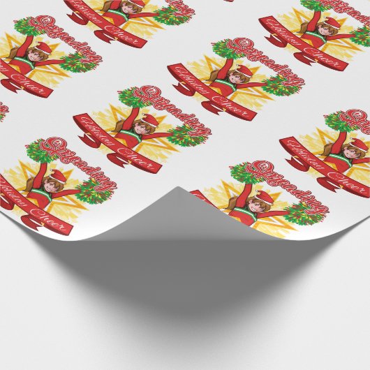 Spreiding feestdag kheer kerdoorkerend kerstfeest cadeaupapier (Hoek)