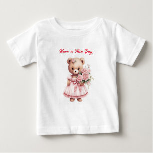 Spreiding Smiles: Teddybeer met bloemen T-shirt