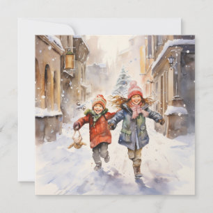 Spreiding van kerstvreugde feestdagenkaart