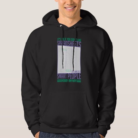 Spreidingsblad Rekenmachine Software Budget Sjablo Hoodie (Voorkant)