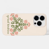 spreidingsvriendelijkheid retro roze bloemen inspi Case-Mate iPhone case (Achterkant (horizontaal))