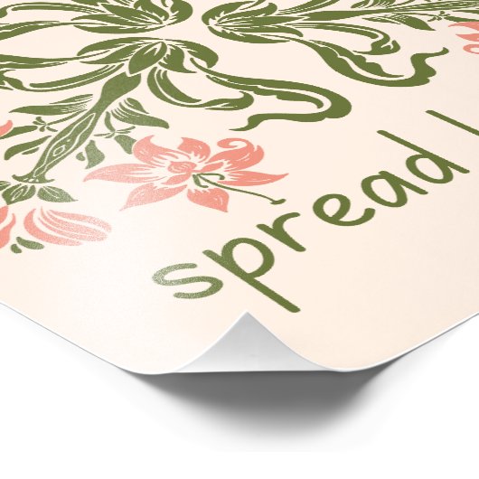 spreidingsvriendelijkheid retro roze bloemen inspi foto afdruk (Hoek)