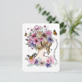 spreidingsvriendelijkheid zoals wildbloemen motiva feestdagenkaart (Staand voorkant)