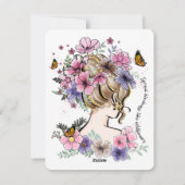 spreidingsvriendelijkheid zoals wildbloemen motiva feestdagenkaart (Achterkant)