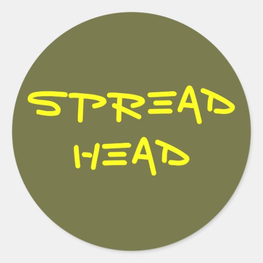 spreidkop ronde sticker (Voorkant)