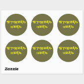 spreidkop ronde sticker (Vel)