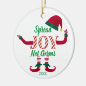 spreidt u geen germs 2020 covid19-geheugen uit keramisch ornament (Links)