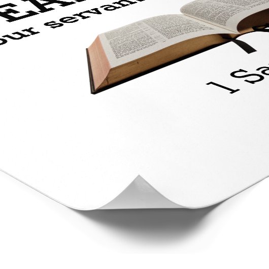 SPREK LORD Samuel Bible Verse Christelijk Poster (Hoek)