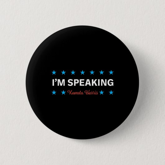 Spreken Kamala Harris Ronde Button 5,7 Cm (Voorkant)