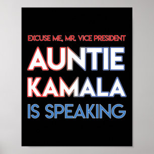 Spreken Kamala Harris Tante Black Indiaans Amerika Poster