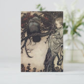 "Spreken met de vogels" van Arthur Rackham Bedankkaart (Staand voorkant)