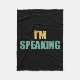 Spreken ontwerp Kamala Harris Debat Quote Fleece Deken