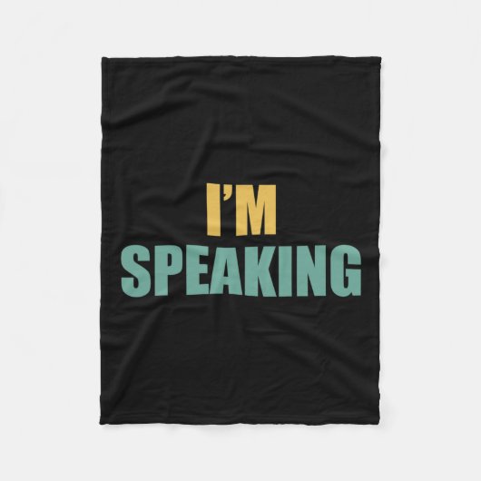 Spreken ontwerp Kamala Harris Debat Quote Fleece Deken (Voorkant)