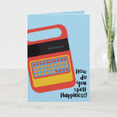  Spreken & Spelling speelgoed Happy Anniversary Kaart (Voorkant)