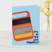  Spreken & Spelling speelgoed Happy Anniversary Kaart (Gele Bloem)