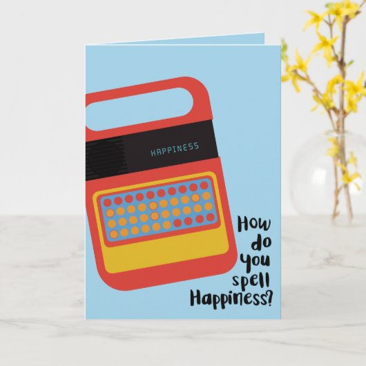  Spreken & Spelling speelgoed Happy Anniversary Kaart (Gele Bloem)