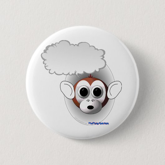 Spreken van aap ronde button 5,7 cm (Voorkant)