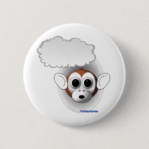 Spreken van aap ronde button 5,7 cm