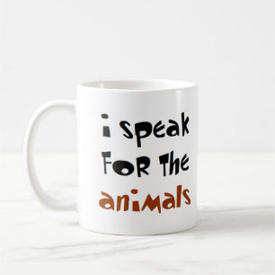 spreken voor de dieren koffiemok