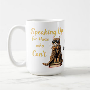 Spreken voor degenen die een schattige kat als adv koffiemok