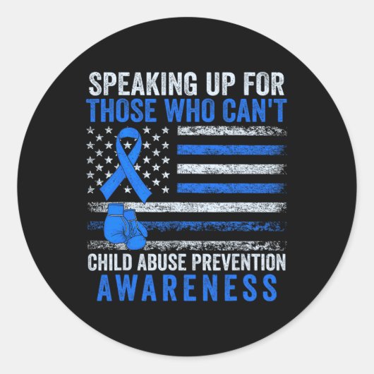 Spreken voor wie geen kindermishandeling kan Bewus Ronde Sticker (Voorkant)