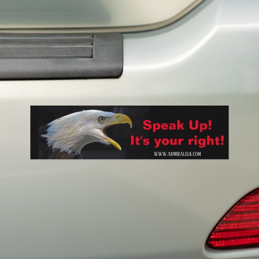 Sprekende Eagle Speaks Bumpersticker (Op auto)
