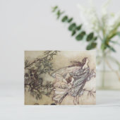 “Sprekende feeën met de vogels” door Arthur Rackha Briefkaart (Staand voorkant)