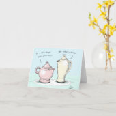 Sprekende Theepotten Kaart (Gele Bloem)