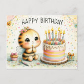 Sprekende verjaardagswensen briefkaart (Voorkant)