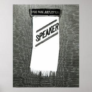Sprekers badge voor de Suffragette-vergadering Poster