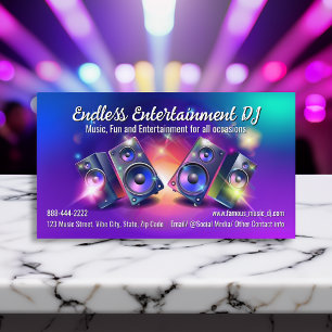 Sprekers DJ Party Music Deejay DJ's Disc Jockey Visitekaartje