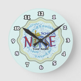 Spreuk voor schoolverpleegster ronde klok