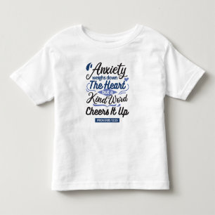 Spreuken 12:25 Bijbelvers – Zachte Woord Kunst Kinder Shirts