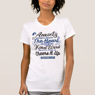 Spreuken 12:25 Bijbelvers – Zachte Woord Kunst T-shirt