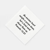 Spreuken 12:25 Elegant aangepaste bijbel vers Servet (Hoek)