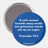 Spreuken 15:1 Bijbelvers magneet (Voorkant / Achterkant)
