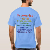 Spreuken 16:18 verbeterd t-shirt (Achterkant)