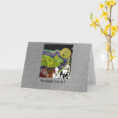 Spreuken 16:6-7 op braille kaart (Gele Bloem)