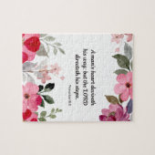 Spreuken 16:9 De Heer leidt uw voetstappen Legpuzzel (Horizontaal)